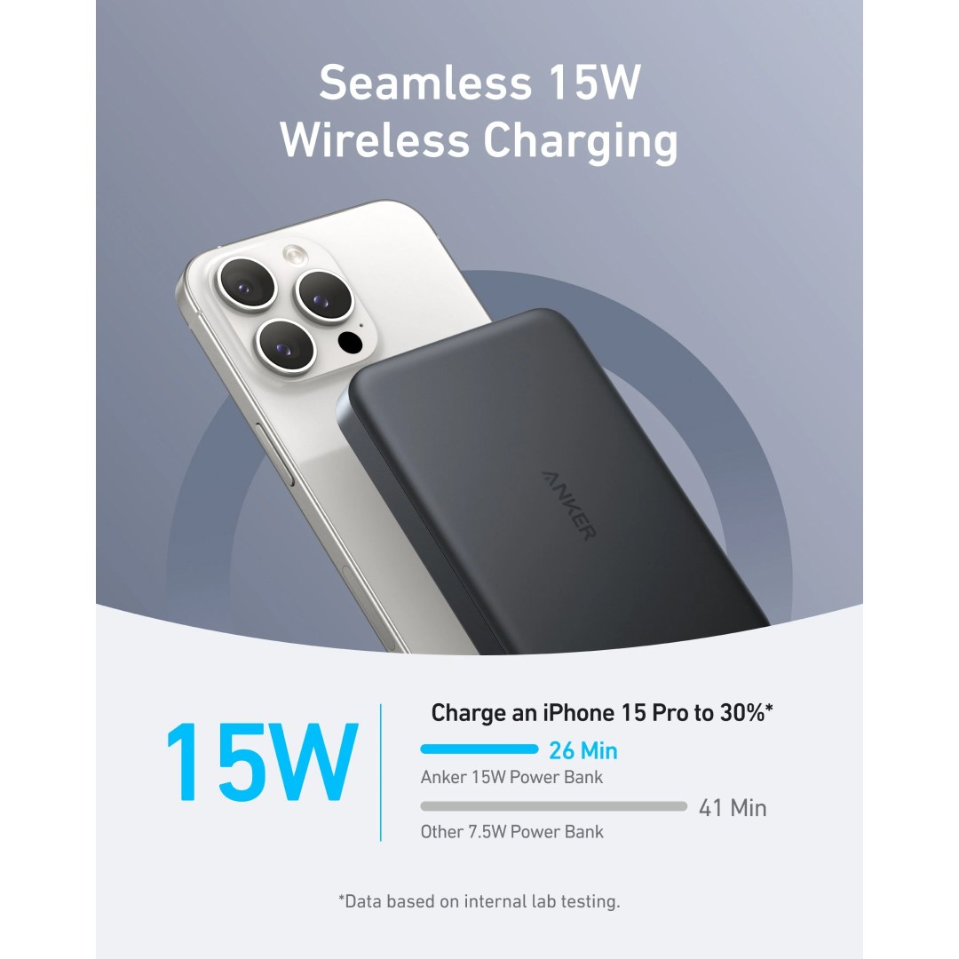 عکس پاوربانک مگنتی 15 وات و شارژ سریع 30 وات انکر MagGo A1664 ظرفیت 10000mAh پاوربانک مگنتی 15 وات و شارژ سریع 30 وات انکر MagGo A1664 ظرفیت 10000mAh