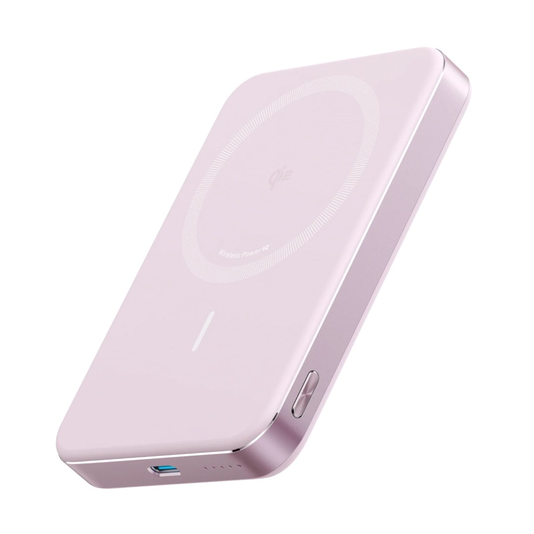 عکس پاوربانک مگنتی 15 وات و شارژ سریع 30 وات انکر MagGo A1664 ظرفیت 10000mAh پاوربانک مگنتی ۱۵ وات انکر MagGo A1664 ظرفیت 10000 میلیآمپر ساعت با شارژ سریع ۳۰ وات رنگ صورتی