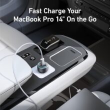 شارژر فندکی خودرو 67 وات انکر مدل Anker 335 با کابل دو سر تایپ سی
