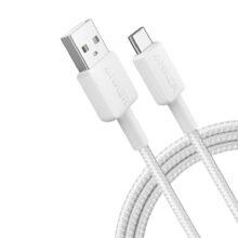 کابل شارژ سریع USB به تایپ سی انکر مدل Anker 322 A81H6 طول 1.8 متر رنگ سفید