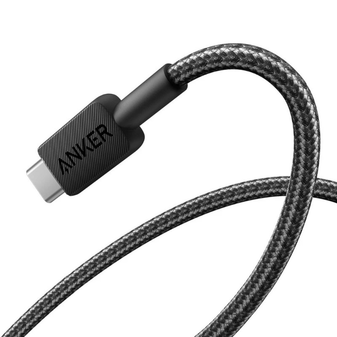 کابل شارژ سریع USB به تایپ سی انکر مدل Anker 322 A81H6 طول 1.8 متر رنگ مشکی