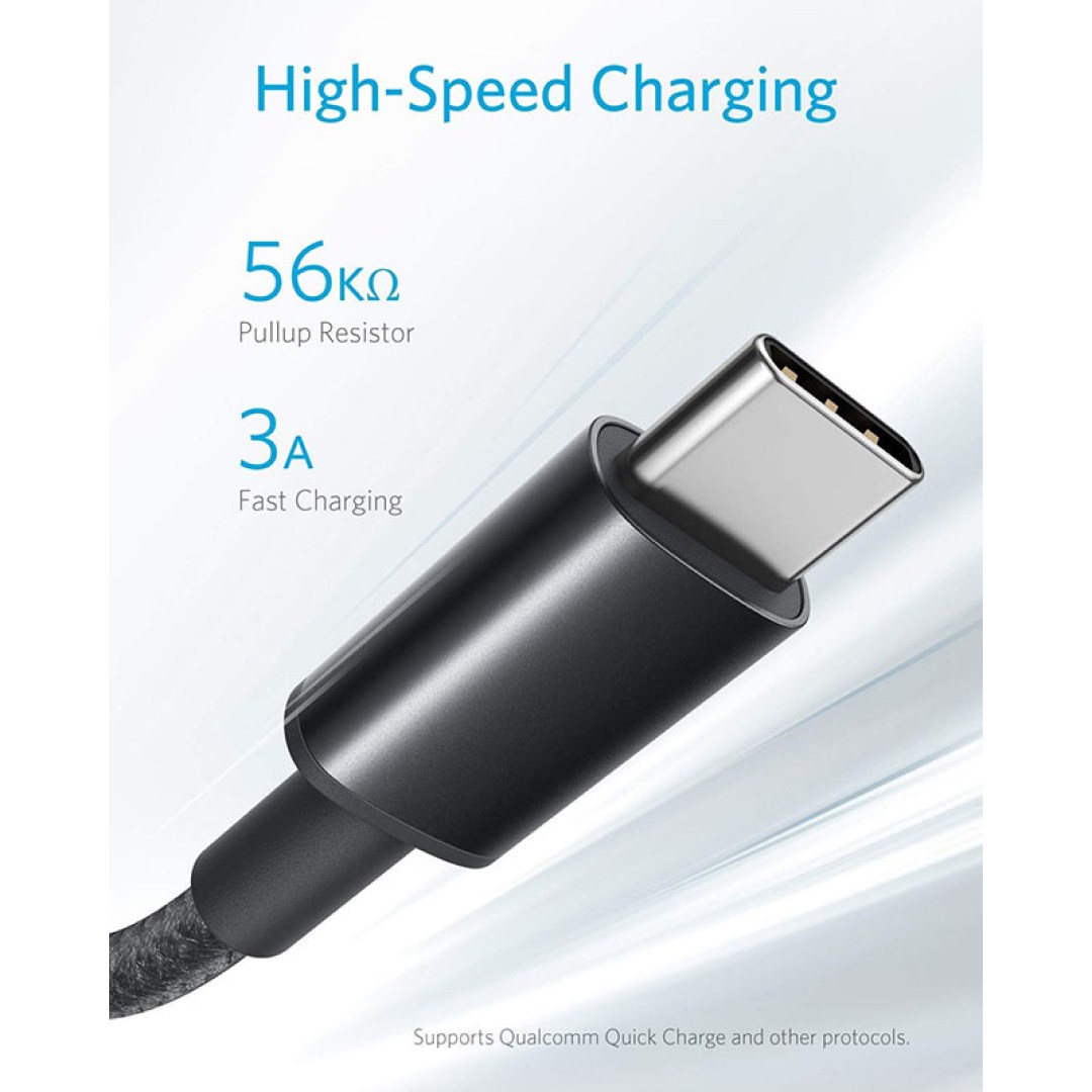کابل شارژ سریع USB به تایپ سی انکر مدل Anker 322