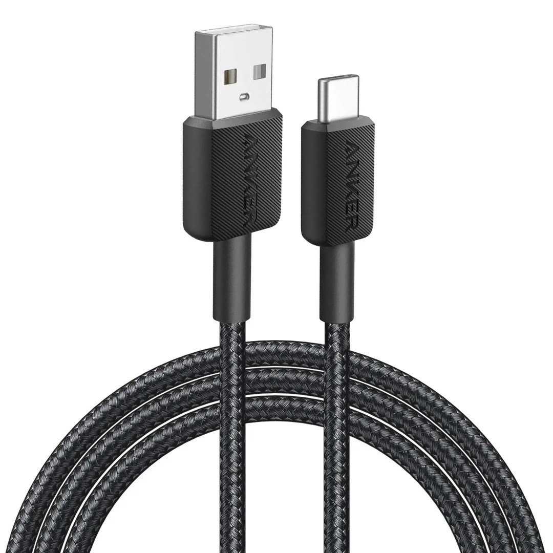 کابل شارژ سریع USB به تایپ سی انکر مدل Anker 322 A81H5 طول 91cm رنگ مشکی کابل شارژ سریع USB به تایپ سی انکر مدل Anker 322 A81H5 طول 91cm رنگ مشکی