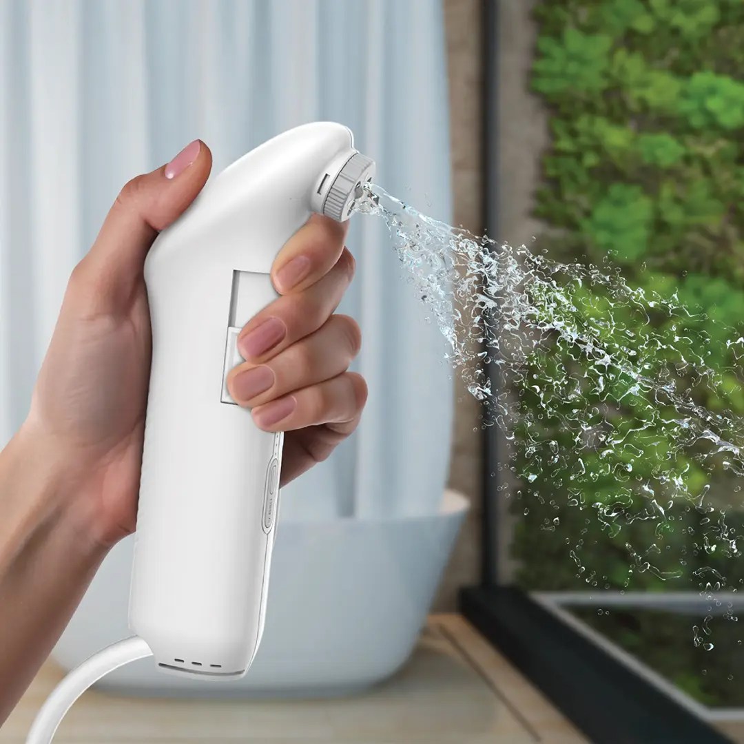 خودشور توالت فرنگی گرین لاین مدل Travel Bidet Pro رنگ سفید