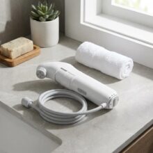 خودشور توالت فرنگی گرین لاین مدل Travel Bidet Pro رنگ سفید