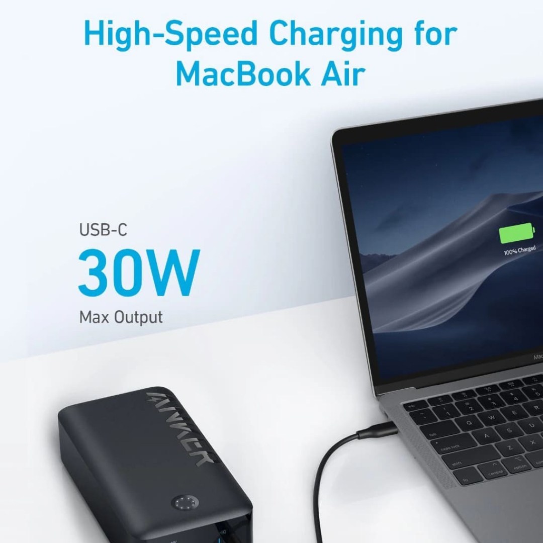عکس پاوربانک 4 پورت انکر مدل PowerCore A1377 ظرفیت 40000 میلی آمپر ساعت پاوربانک 4 پورت انکر مدل PowerCore A1377 ظرفیت 40000 میلی آمپر ساعت شارژ 30 وات لپ تاپ