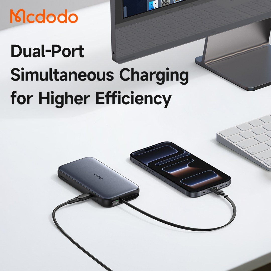 عکس پاوربانک 35 وات مک دودو مدل MC-0730 ظرفیت 10000mAh با کابل جمع شونده دوآل پورت ALT در پاوربانک 35 وات مک دودو مدل MC-0730 ظرفیت 10000mAh