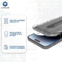 گلس محافظ صفحه نمایش با کیت نصب آسان لیتوو مدل Privacy Full Glass سری D+ Tool