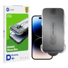 گلس محافظ صفحه نمایش با کیت نصب آسان لیتوو مدل Privacy Full Glass سری D+ Tool