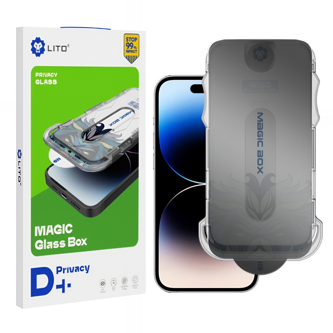عکس گلس محافظ صفحه نمایش با کیت نصب آسان لیتوو مدل Privacy Full Glass سری D+ Tool گلس محافظ صفحه نمایش با کیت نصب آسان لیتوو مدل Privacy Full Glass سری D+ Tool