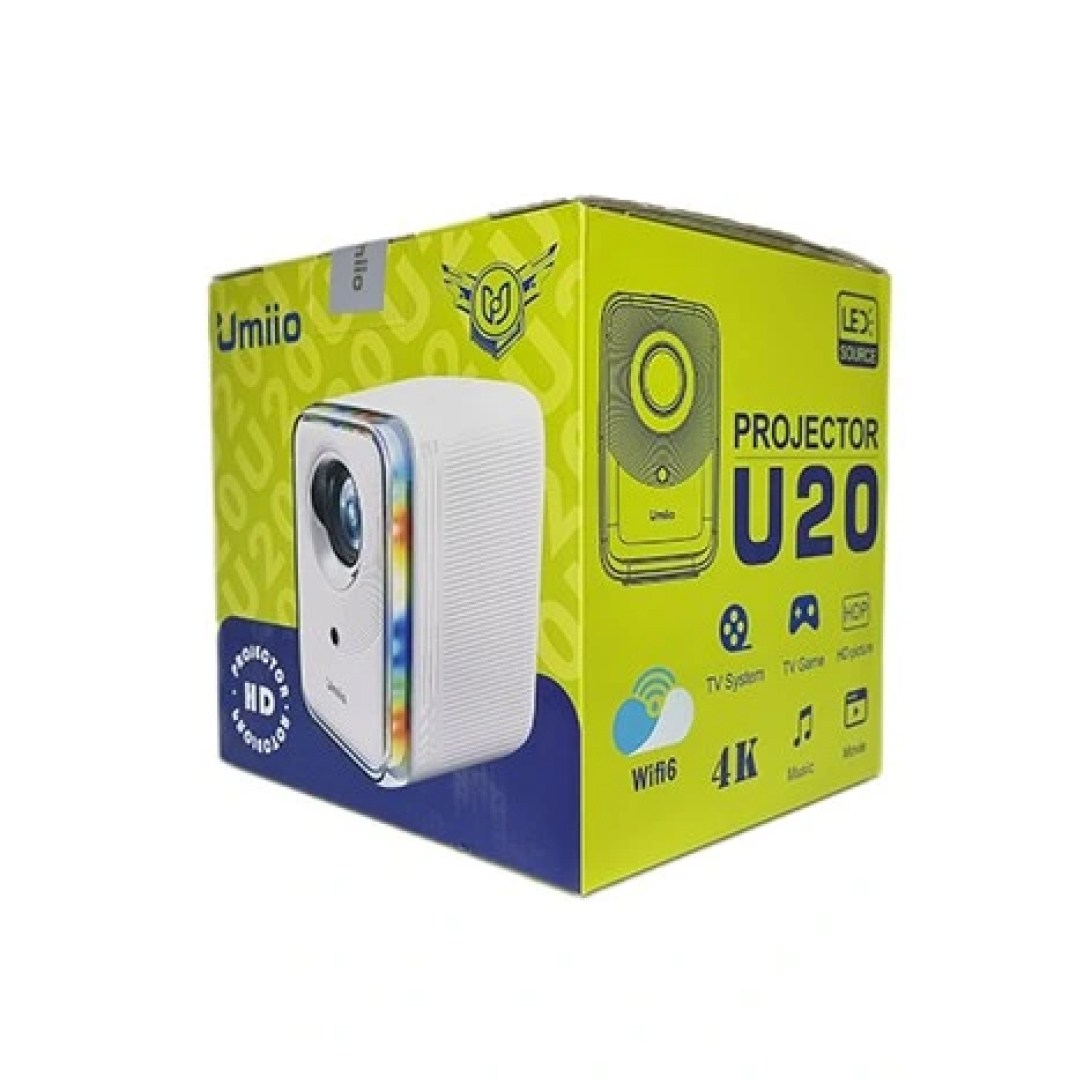 عکس ویدئو پروژکتور 720p یومیو مدل U20 جعبه باکس ویدئو پروژکتور 720p یومیو مدل U20