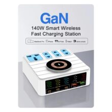 وجود طراحی GaN در شارژر رومیزی 10 پورت 140 وات مدل WLX-H13