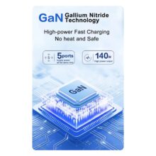 وجود طراحی GaN در شارژر رومیزی 10 پورت 140 وات مدل WLX-H13