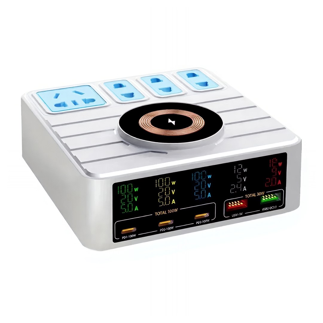 عکس شارژر رومیزی 10 پورت 140 وات Kingmax مدل WLX-H13 شارژر رومیزی 10 پورت 140 وات مدل WLX-H13