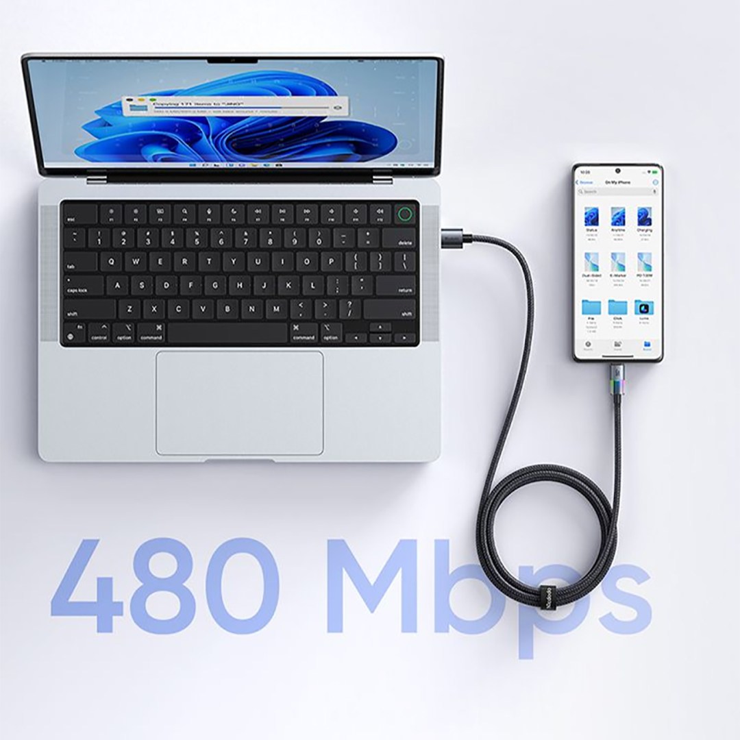 انتقال اطلاعات کابل شارژ سریع USB به تایپ سی 6 آمپر مک دودو مدل CA-818