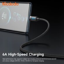 کابل شارژ سریع USB به تایپ سی 6 آمپر مک دودو مدل CA-033