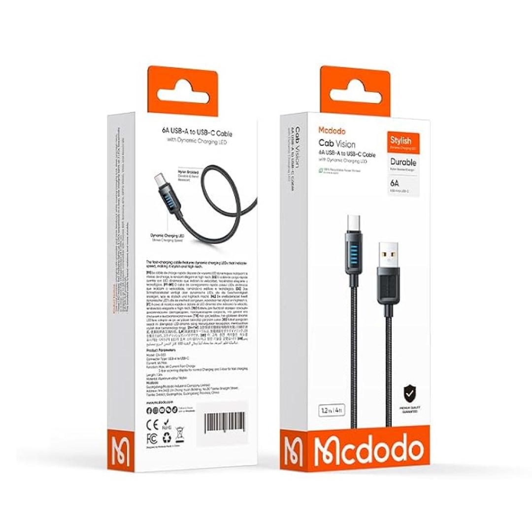 عکس کابل شارژ سریع USB به تایپ سی 6 آمپر مک دودو مدل CA-033 کابل شارژ سریع USB به تایپ سی 6 آمپر مک دودو مدل CA-033