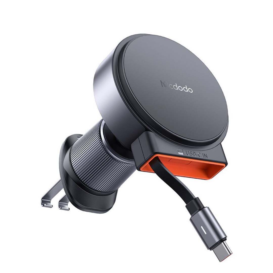 هولدر و نگهدارنده مگنتی وایرلس شارژر 15وات و شارژر فندکی 30 وات مک دودو مدل CH-009