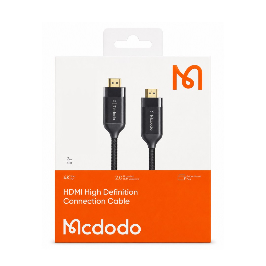 عکس کابل انتقال تصویر HDMI کیفیت 4K مک دودو مدل CA-718 طول 2 متر کابل انتقال تصویر HDMI کیفیت 4K مک دودو مدل CA-718 طول 2 متر