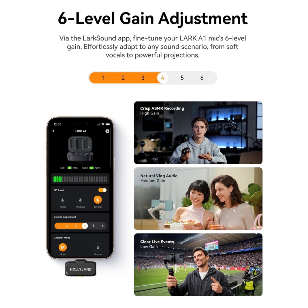 عکس میکروفون بی سیم هالی لند مدل Lark A1 Combo میکروفون بی سیم هالی لند مدل LARK A1 COMBO