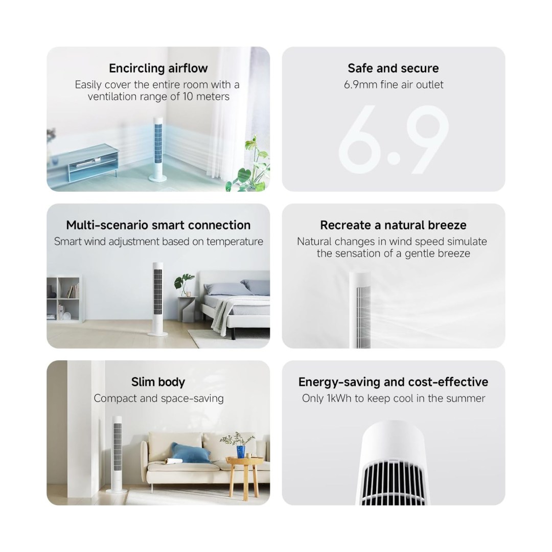 عکس پنکه ایستاده هوشمند شیائومی مدل Smart Tower Fan 2 پنکه ایستاده هوشمند شیائومی مدل Smart Tower Fan 2