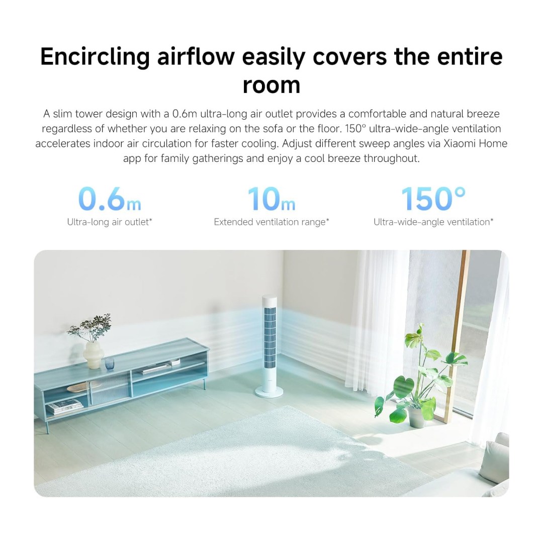 پنکه ایستاده هوشمند شیائومی مدل Smart Tower Fan 2