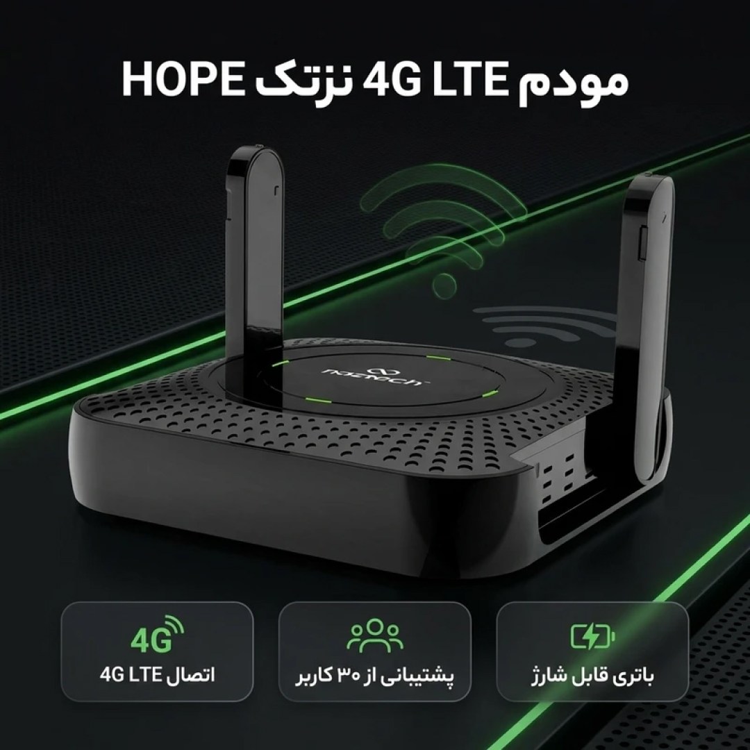 مودم روتر 4G LTE رومیزی و همراه نزتک مدل HOPE