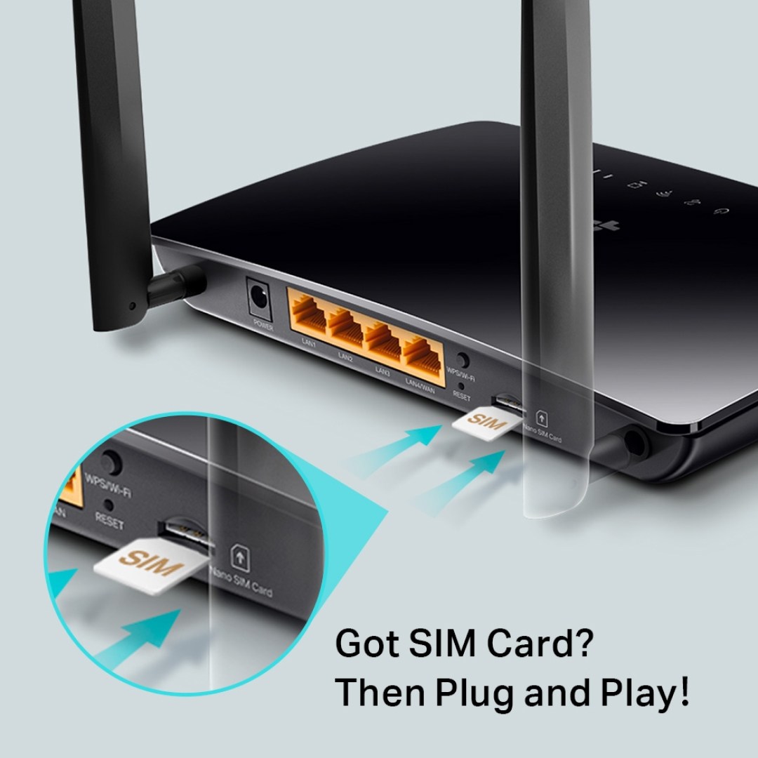 مودم روتر 4G LTE بی‌سیم تی پی لینک مدل Archer MR202 - سیم‌کارتی