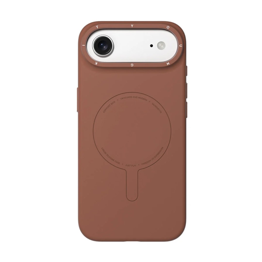 قاب مگ سیف یانگ کیت مدل Morandi Silicone مناسب برای iPhone 17 Air رنگ قهوه ای