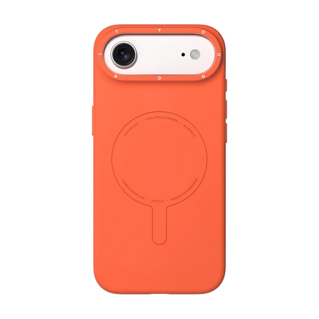قاب مگ سیف یانگ کیت مدل Morandi Silicone مناسب برای iPhone 17 Air رنگ نارنجی