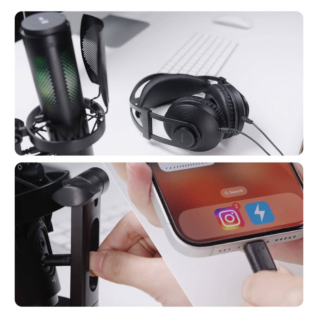 عکس میکروفون کندانسر بویا مدل BOYA K9 میکروفون کندانسر بویا مدل BOYA K9