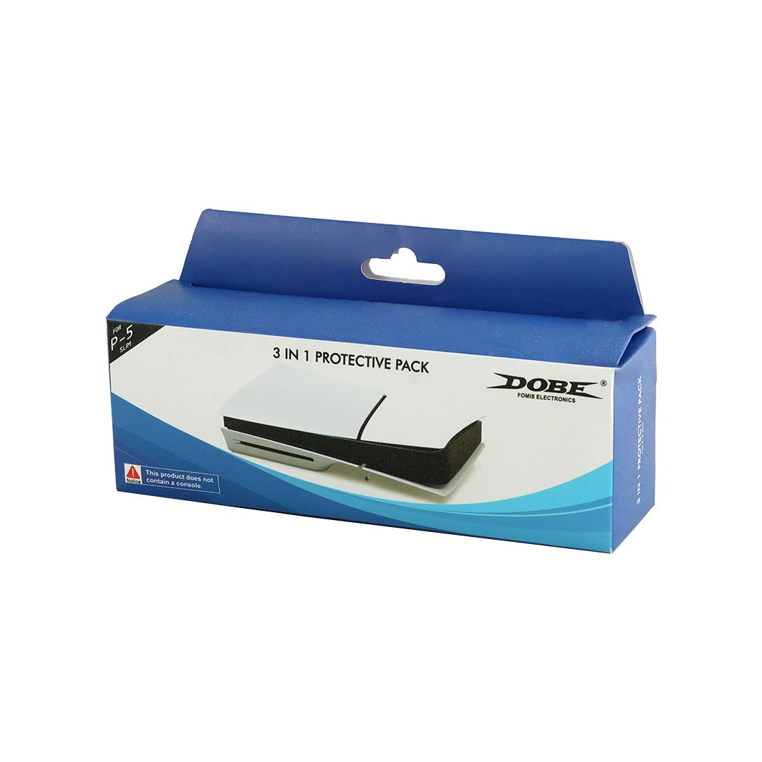 برچسب محافظ ضد خط و خش پلی استیشن 5 اسلیم Dobe 3 in 1 Protective Pack