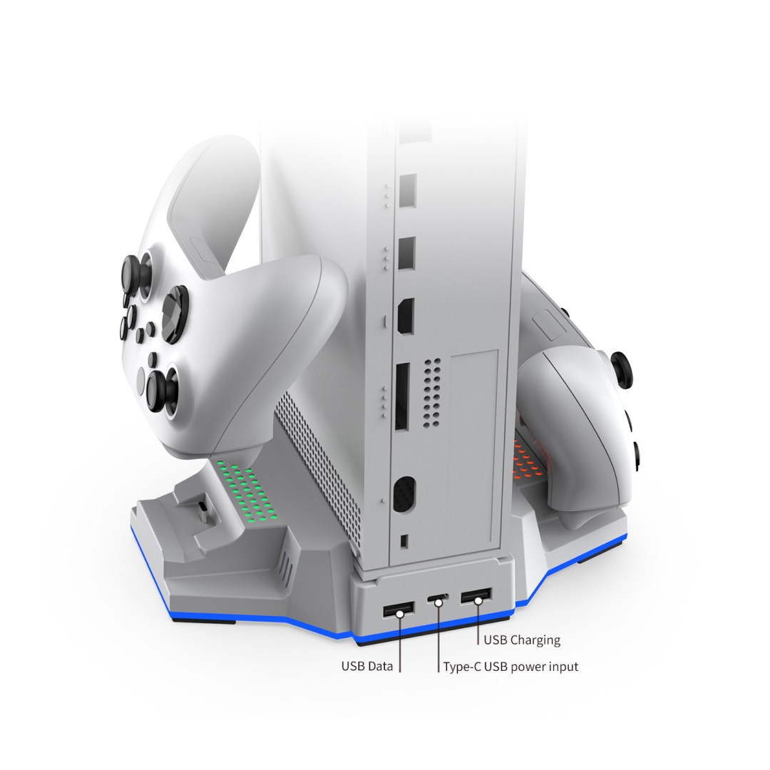 فن خنک کننده و پایه شارژر RGB دابی مدل TYX-3612 برای Xbox Series S رنگ سفید