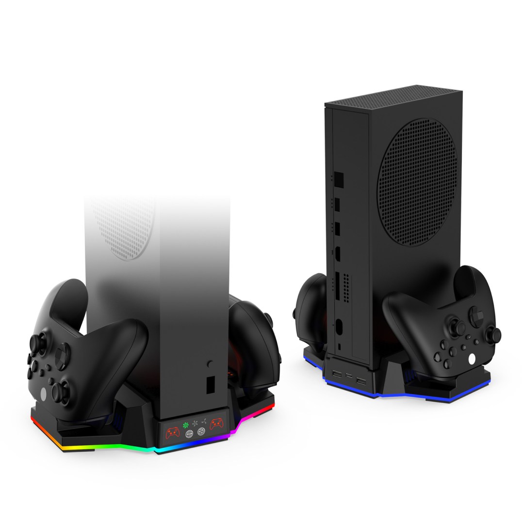 فن خنک کننده و پایه شارژر RGB دابی مدل TYX-3612 برای Xbox Series S رنگ مشکی