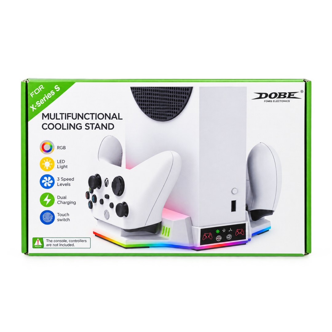 فن خنک کننده و پایه شارژر RGB دابی مدل TYX-3612 برای Xbox Series S | جعبه