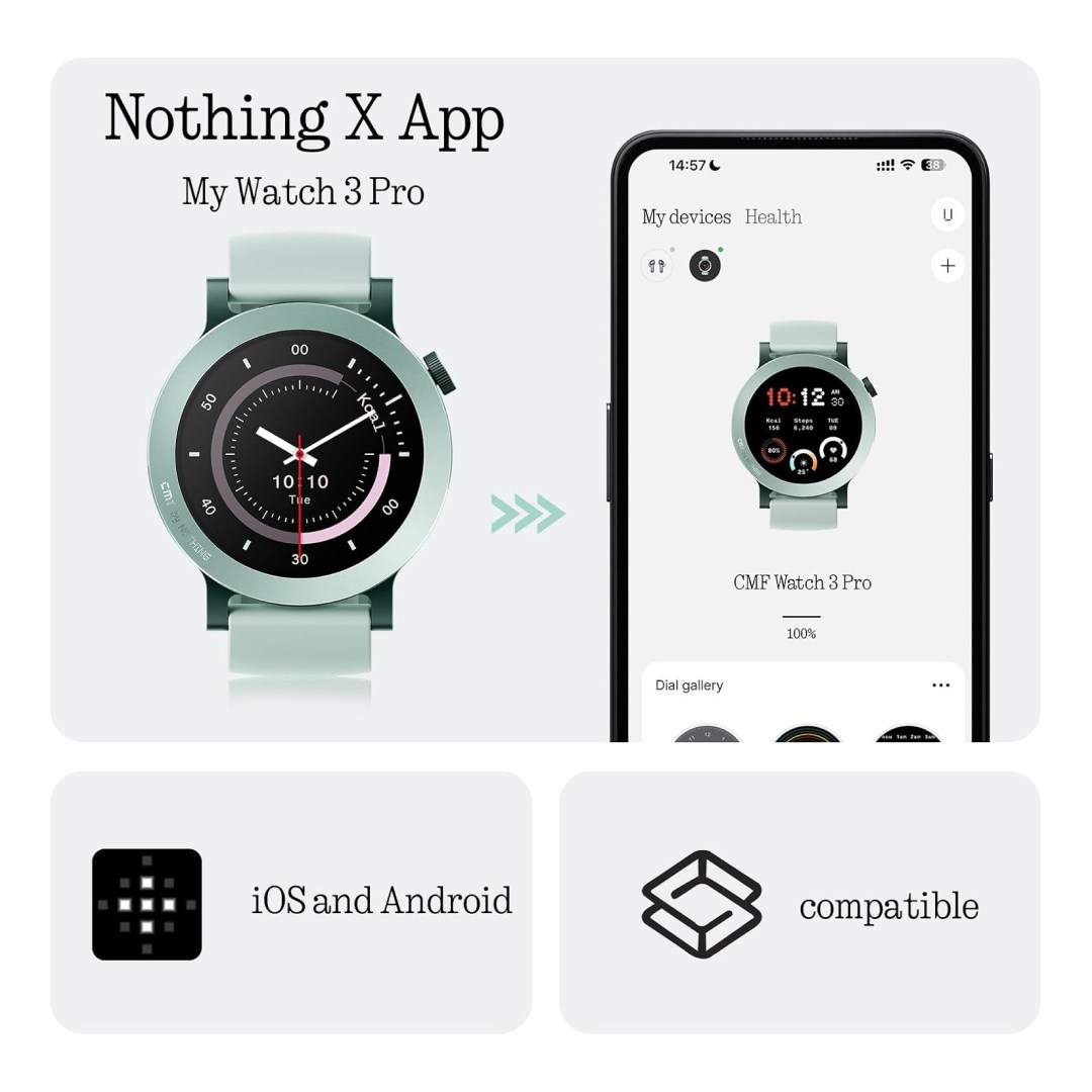عکس ساعت هوشمند CMF Watch 3 Pro ناتینگ | 1.43 اینچ ساعت هوشمند CMF Watch 3 Pro ناتینگ | ویژگیها