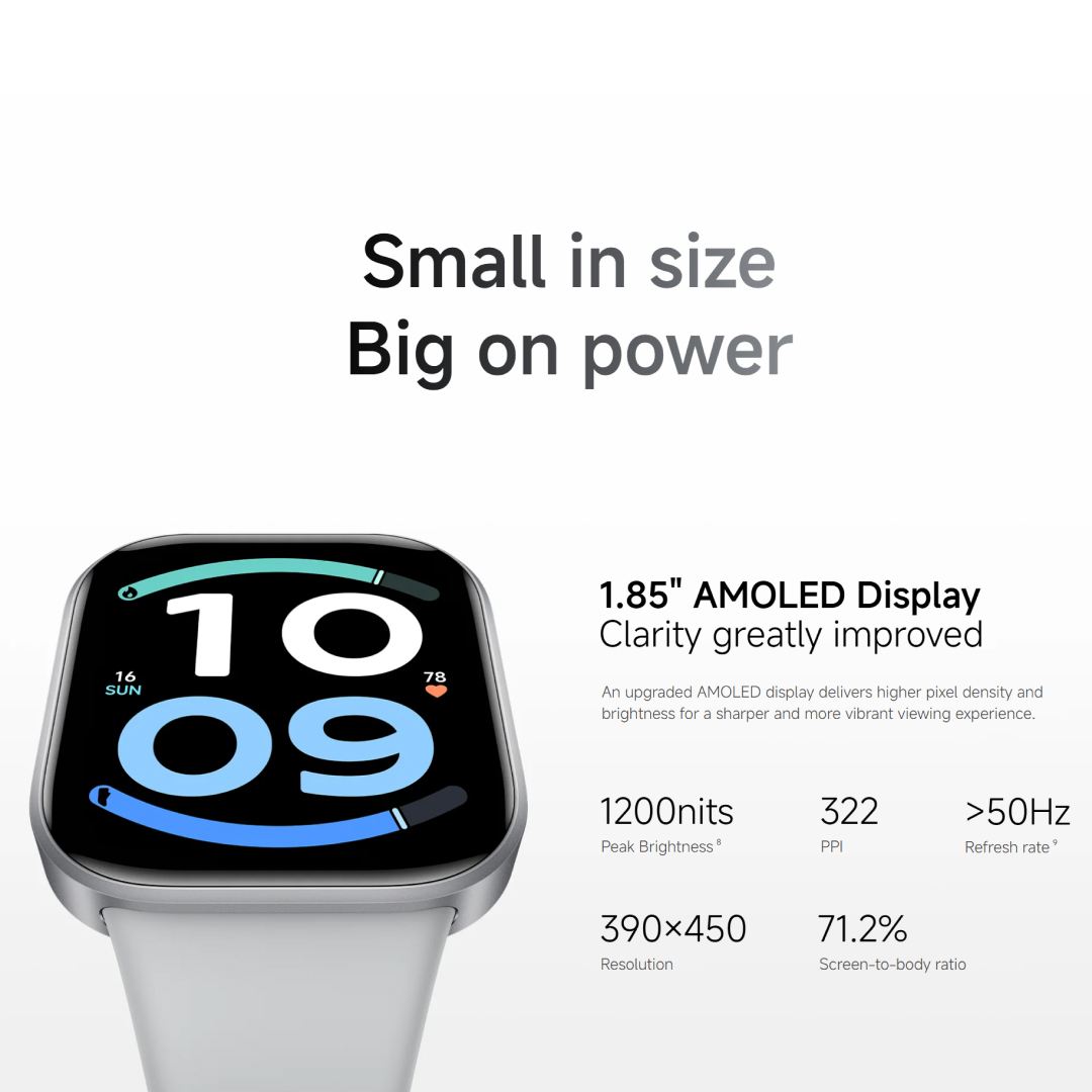 عکس ساعت هوشمند Redmi Watch 6 Active شیائومی | 1.85 اینچ ساعت هوشمند شیائومی مدل Redmi Watch 6 Active | نمایشگر