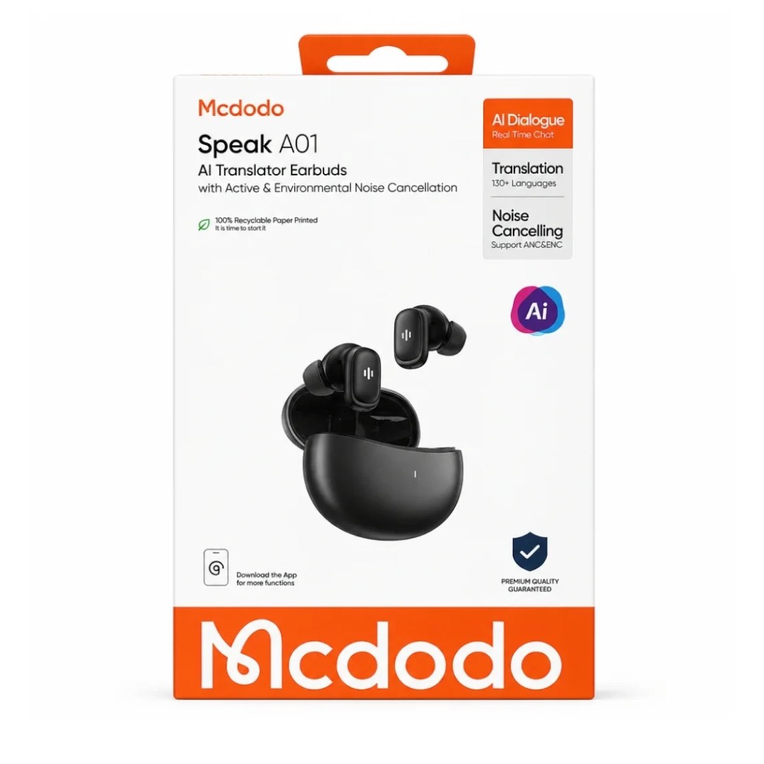 هندزفری بی‌سیم مک دودو مدل Speak A01 HP-8221 | قابلیت ترجمه زبان با هوش مصنوعی