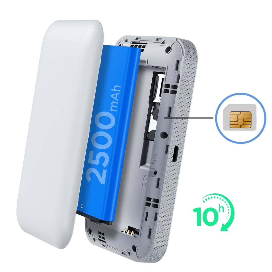 عکس مودم جیبی 4G LTE تی سی ال مدل LINKZONE MW42L مودم جیبی 4G LTE تی سی ال مدل MW42L