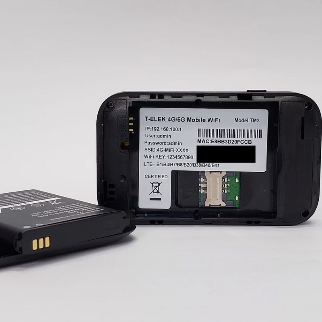 مودم جیبی 4G/5G تی الک مدل TM3-E | رنگ مشکی، پشت دستگاه