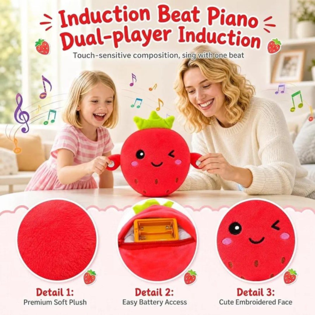 عکس عروسک پولیشی Fruit Sensing Rhythm Toy | پیانویی و تعاملی با ارتفاع 20cm حالت تعاملی دونفره عروسک Fruit Sensing Rhythm Toy
