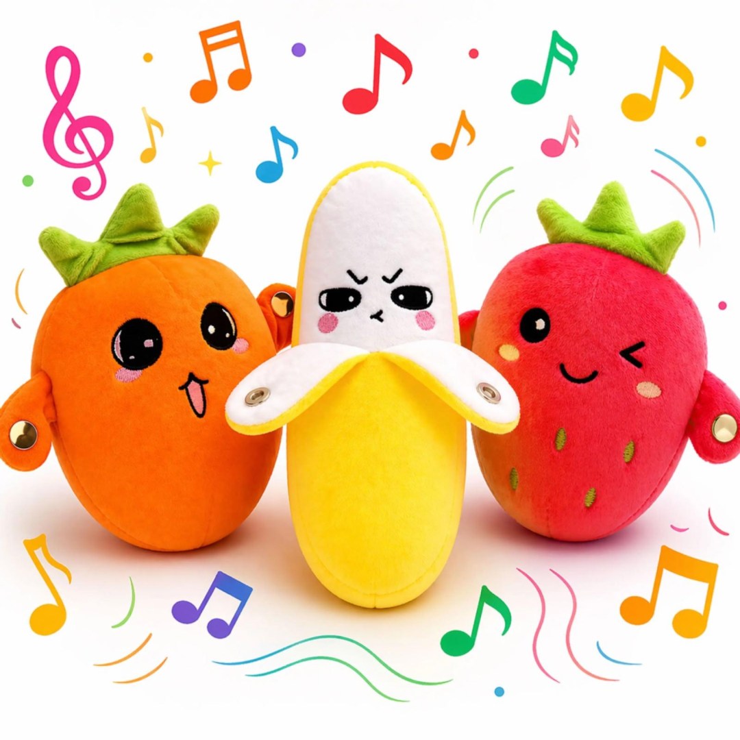 عکس عروسک پولیشی Fruit Sensing Rhythm Toy | پیانویی و تعاملی با ارتفاع 20cm عروسک پولیشی Fruit Sensing Rhythm Toy | پیانویی و تعاملی با ارتفاع 20 سانتیمتر