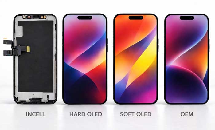 عکس کیفیت و انواع ال سی دی گوشی اندروید؛ تفاوت SVC، اورجینال، چین، OLED، IC و استوک کیفیت و انواع ال سی دی گوشی اندروید؛ تفاوت SVC، اورجینال، چین، OLED، IC و استوک