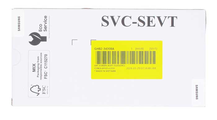 عکس کیفیت و انواع ال سی دی گوشی اندروید؛ تفاوت SVC، اورجینال، چین، OLED، IC و استوک برچسب قطعه با بارکد و شناسه ال سی دی سرویس پک سامسونگ