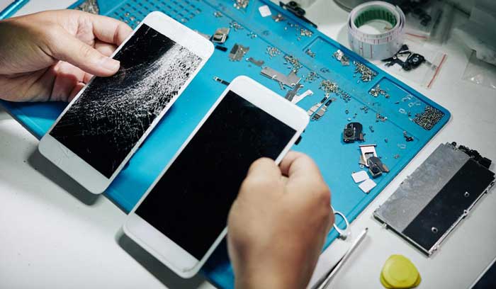 عکس کیفیت و انواع ال سی دی گوشی اندروید؛ تفاوت SVC، اورجینال، چین، OLED، IC و استوک مقایسه دو مجموعه نمایشگر سالم و شکسته برای یک گوشی