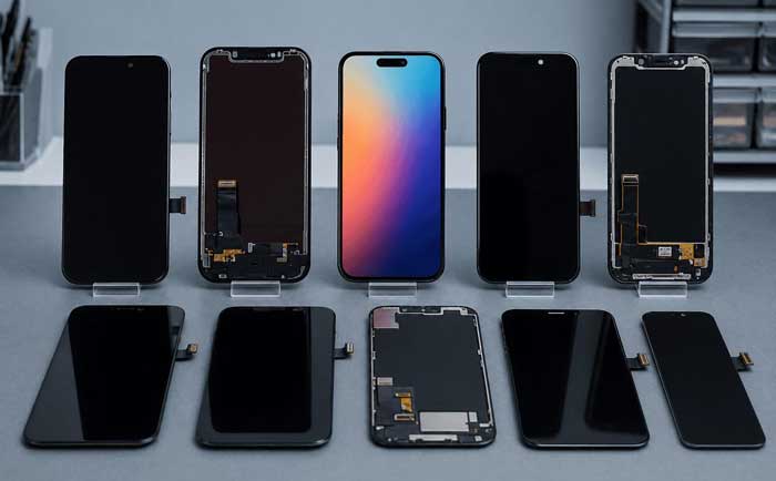 عکس کیفیت و انواع ال سی دی گوشی اندروید؛ تفاوت SVC، اورجینال، چین، OLED، IC و استوک مقایسه ال سی دی گوشی نو، روکاری و بازسازیشده