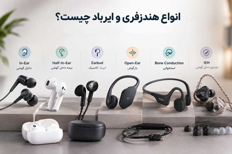 انواع طراحی هندزفری و ایرباد چیست؟ تفاوت In-Ear، Half-In-Ear و Open-Ear