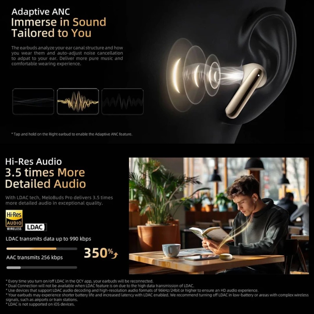 هدفون بلوتوثی کیو سی وای مدل HT10 AilyBuds Pro | ویژگی‌ها