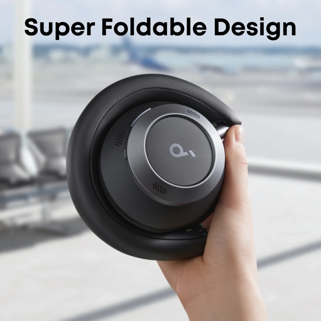 عکس هدفون بلوتوثی انکر مدل Soundcore Space One Pro هدفون بلوتوثی انکر مدل Soundcore Space One Pro | رنگ مشکی با طراحی جمع شونده