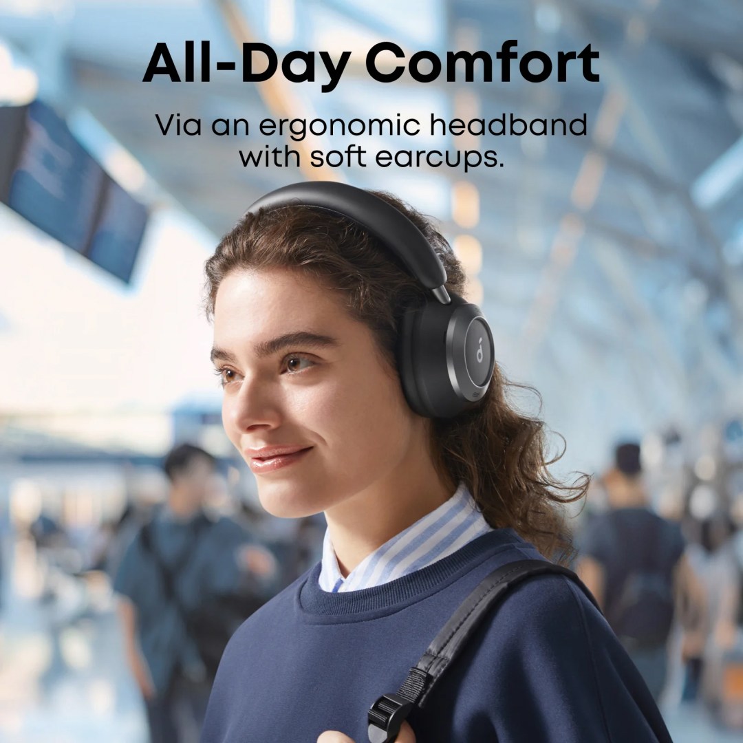 عکس هدفون بلوتوثی انکر مدل Soundcore Space One Pro هدفون بلوتوثی انکر مدل Soundcore Space One Pro | در بیرون از خانه